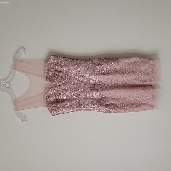 BCBGMaxAzria Dresses & Skirts - BCBGMaxAzria Women's Abigail Dusty Pink Lace Sequin Mini Dress- Size 2